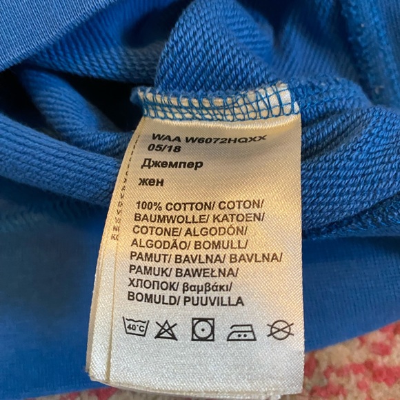 Wrangler Blue Sweatshirt with Rainbow Stripes - Picture 3 of 4